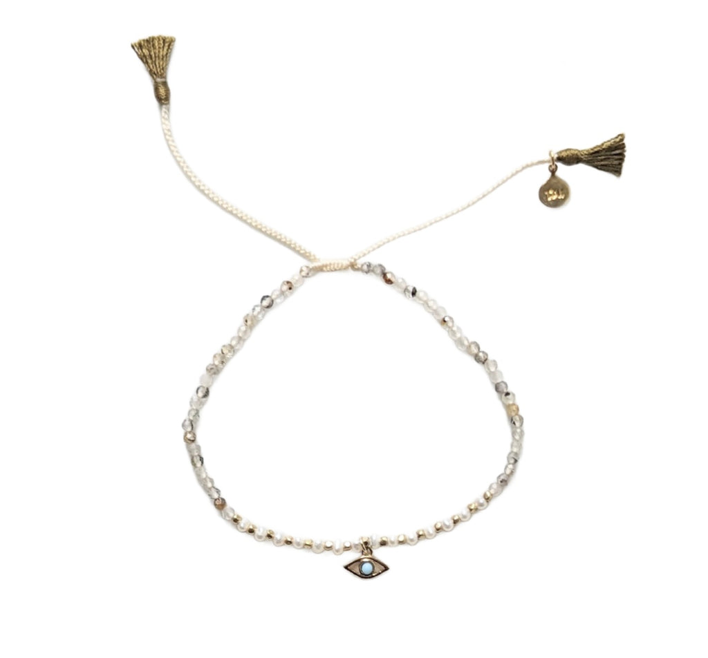 Beaded mati bracelet