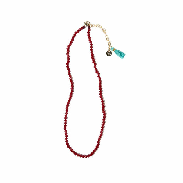 Mykonos crystal necklace with tassel