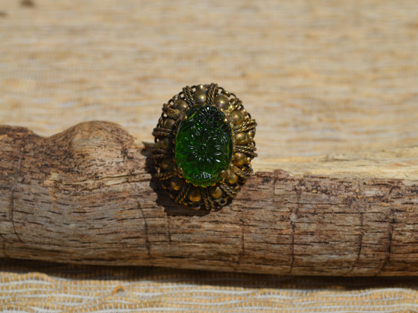 Etched stone ring