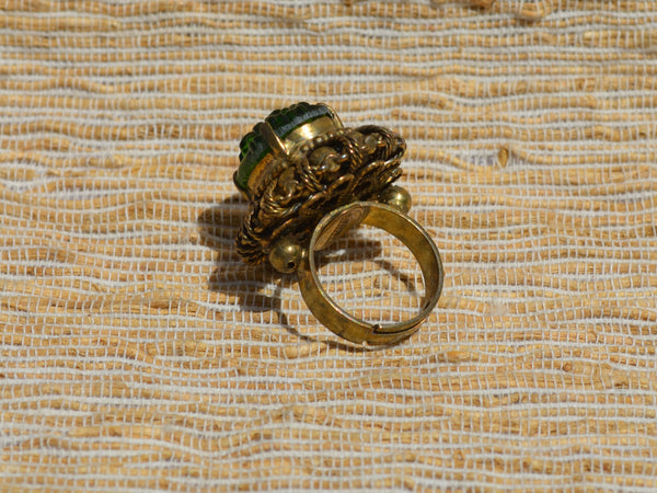 Etched stone ring