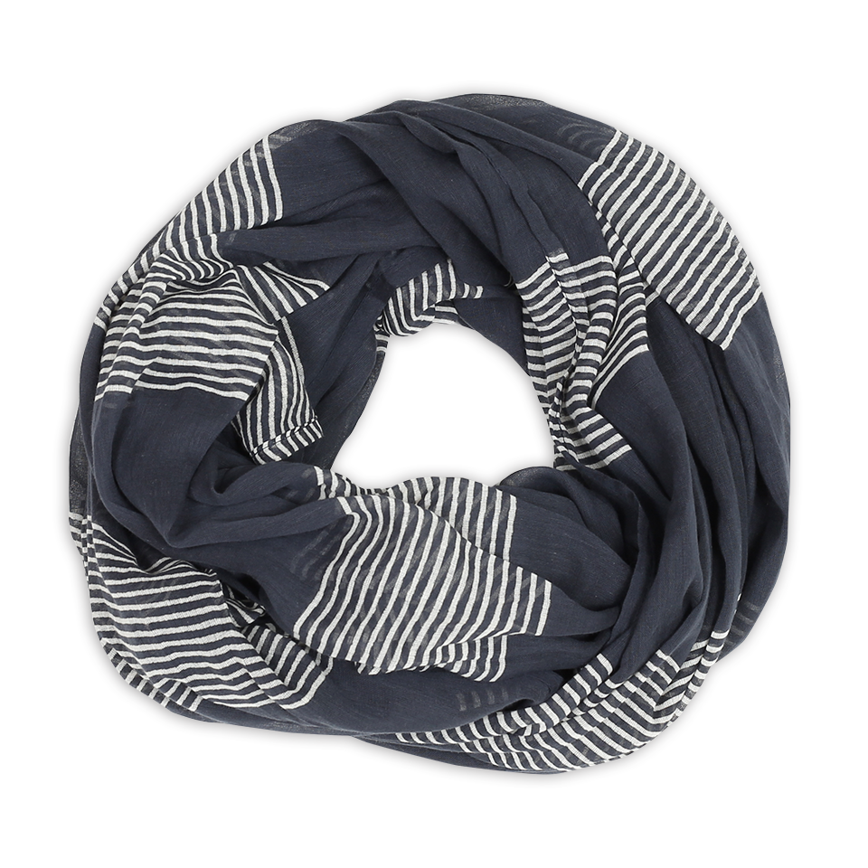 Raya Navy Stripe Scarf