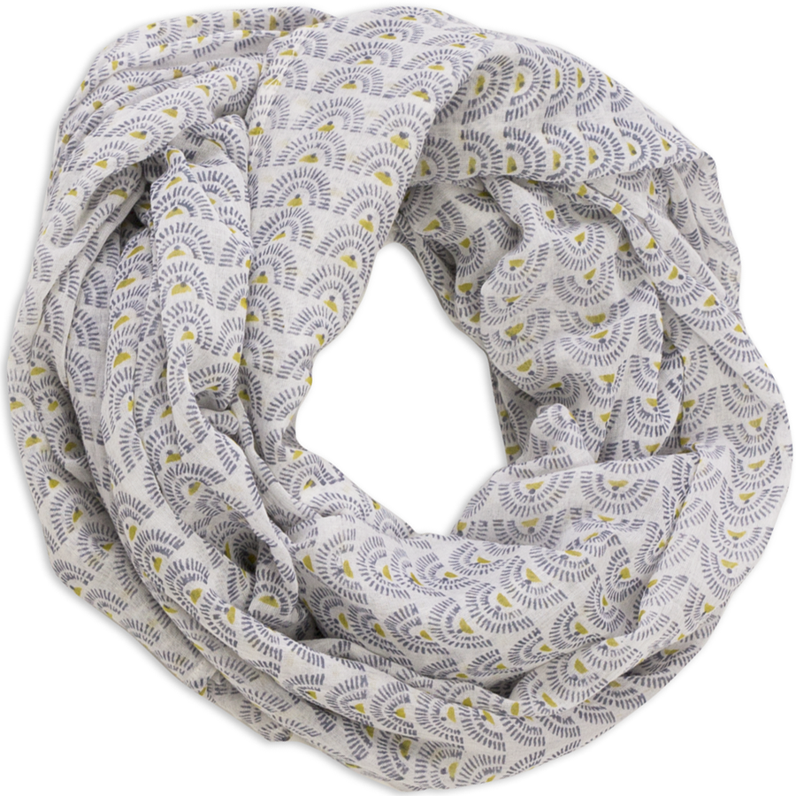 Soleil Chartreuse Block Printed Scarf