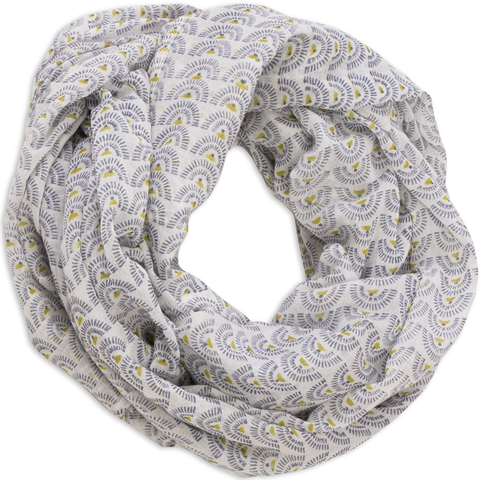 Soleil Chartreuse Block Printed Scarf