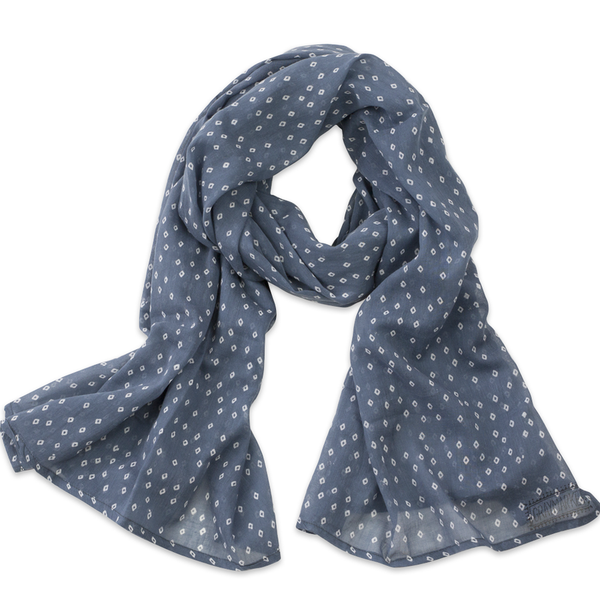 Troye Ocean Block Printed Scarf